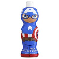 Gel de dus si sampon 2 in 1 figurina 1D Captain America, 400 ml, Air Val