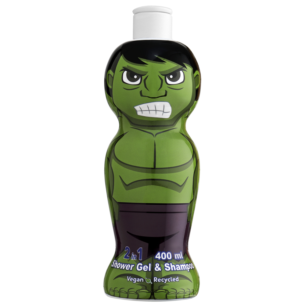 Gel de dus si sampon 2 in 1 figurina 1D Hulk, 400 ml, Air Val