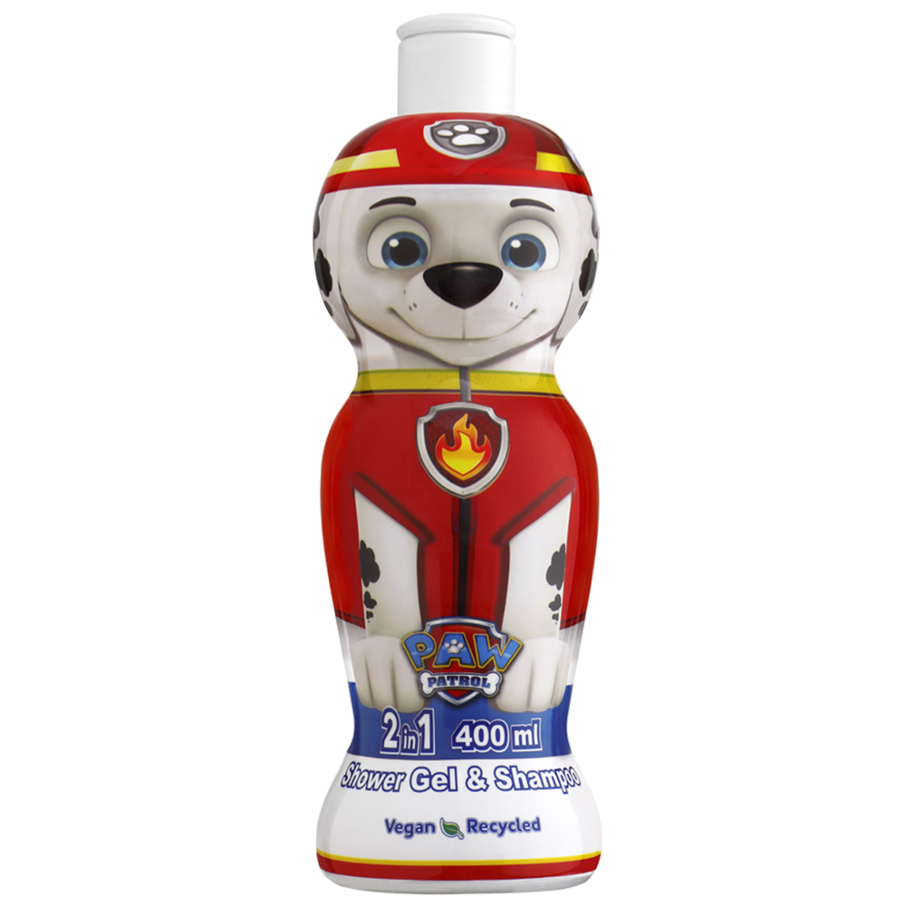 Gel de dus si sampon 2 in 1 figurina 1D Paw Patrol Marshall, 400 ml, Air Val