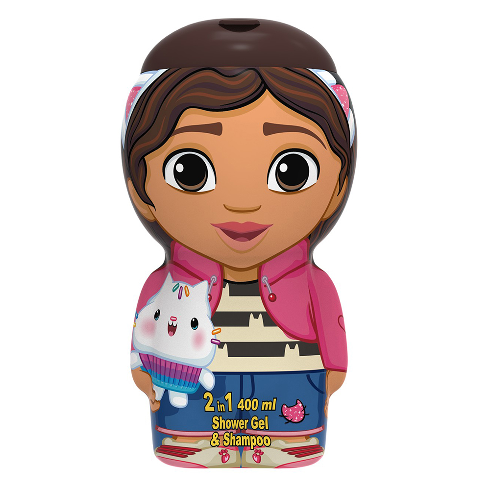 Gel de dus si sampon 2 in 1 figurina 2D Gabby's Dollhouse, 400 ml, Air Val