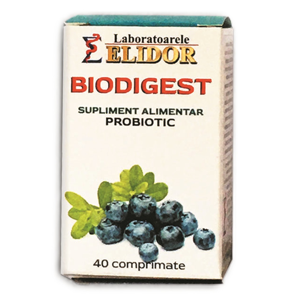 Prebiotic Biodigest, 40 comprimate, Elidor