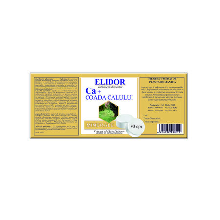 Ca + Coada calului, 90 comprimate, Elidor 706678