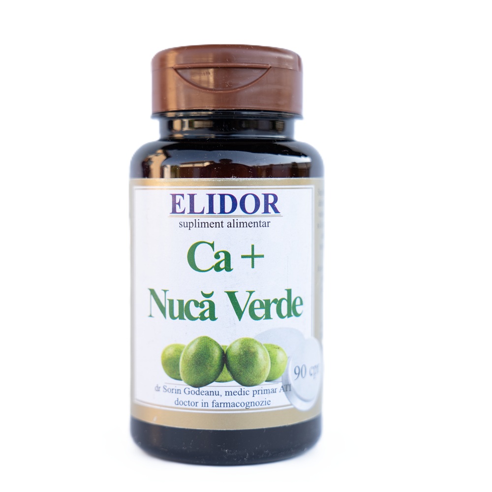 Ca + Nuca verde, 90 comprimate, Elidor
