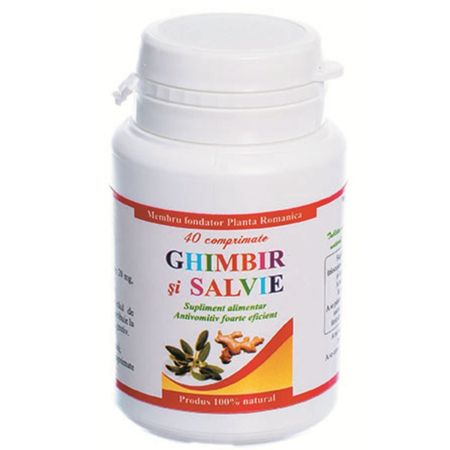 Ghimbir si Salvie, 40 comprimate, Elidor 706640