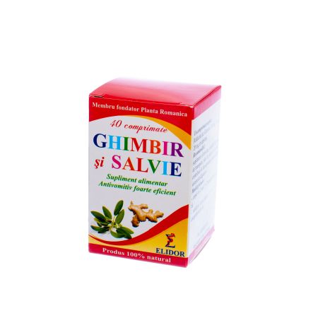 Ghimbir si Salvie, 40 comprimate, Elidor 651961