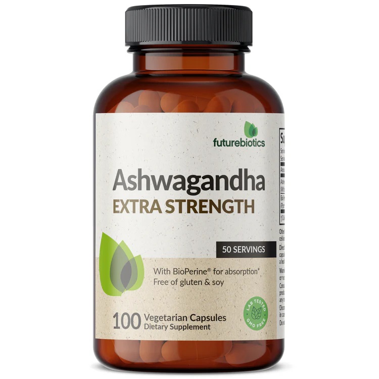 Ashwagandha Extra Strength cu Bioperina, 100 capsule, Futurebiotics