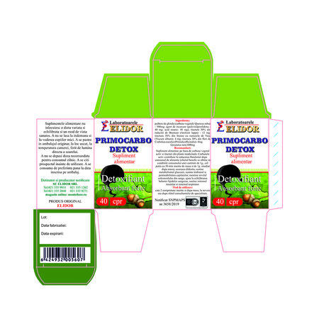 Primocarbodetox, 40 comprimate, Elidor 706649