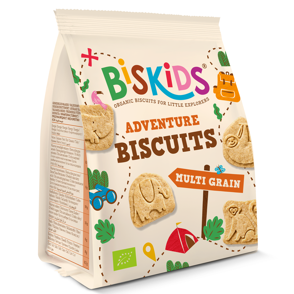 Biscuiti eco cu cereale Aventure Biskids, 100 g, Belkorn