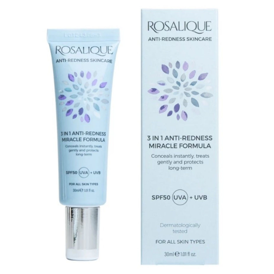 Fond de ten anti-roseata cu SPF 50, 30 ml, Rosalique