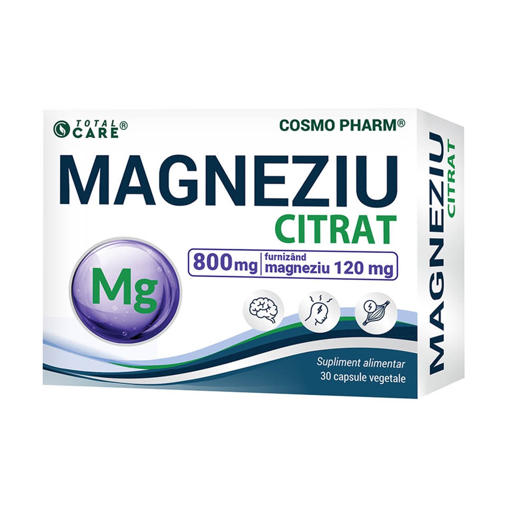 Magneziu Citrat, 30 capsule, Cosmopharm