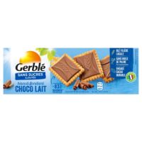 Biscuiti cu tableta de ciocolata cu lapte fara zahar, 126 g, Gerble