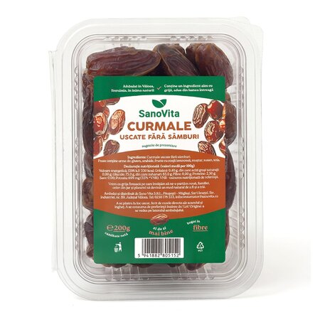 Curmale fara samburi, 200 g, Sanovita