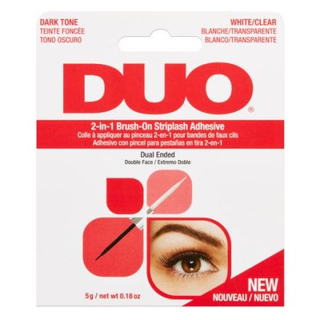 Adeziv 2 in 1 pentru gene false Dark & Clear Brush On, 5 g, Duo 652190