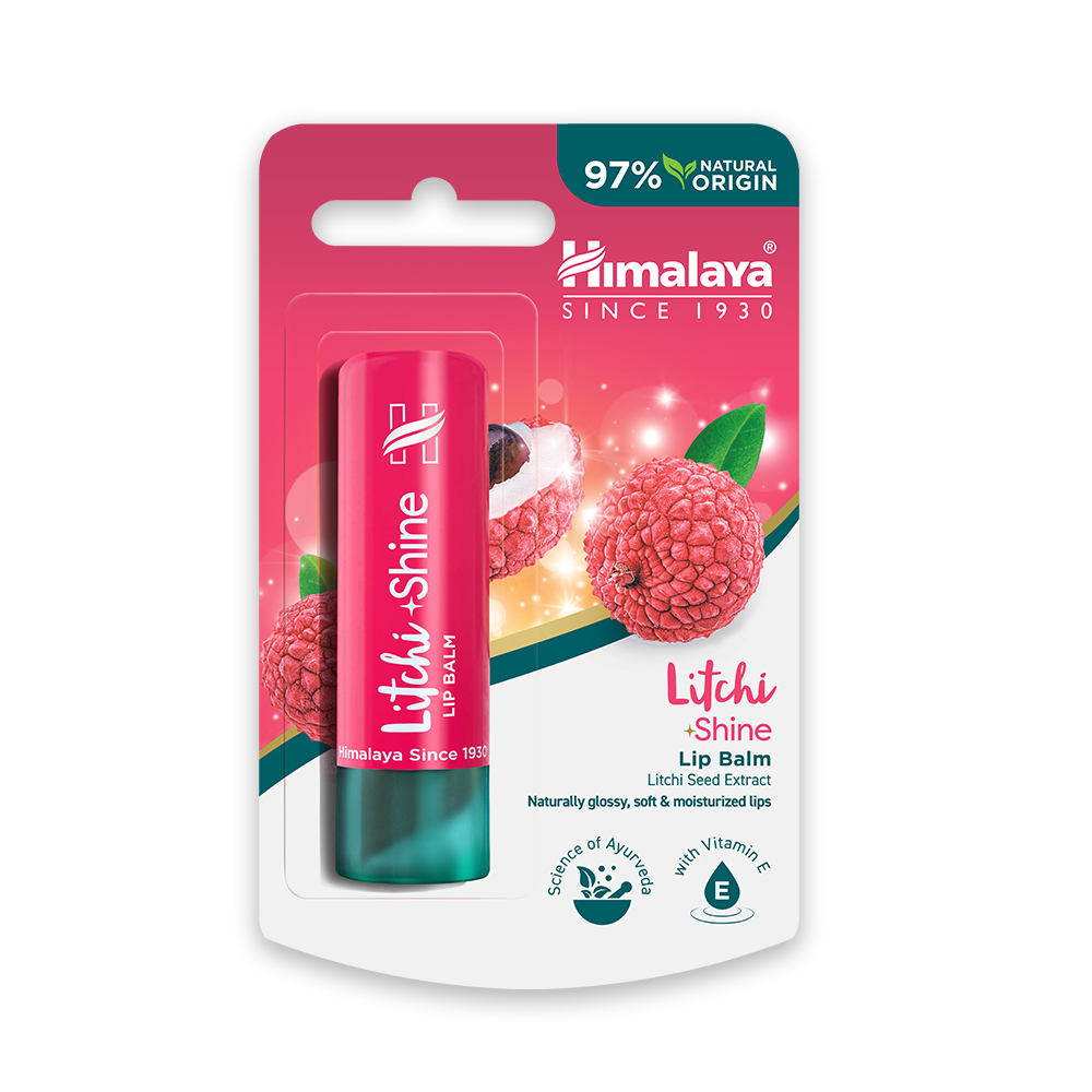 Balsam pentru buze cu litchi, 4,5 g, Himalaya