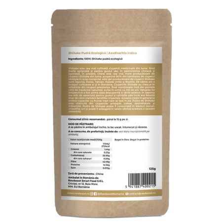 Shitake pudra ecologica, 125 g, Raw Boost 652341