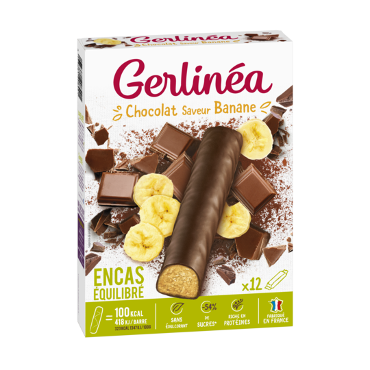 Batoane cu ciocolata si banane, 372g, Gerlinea