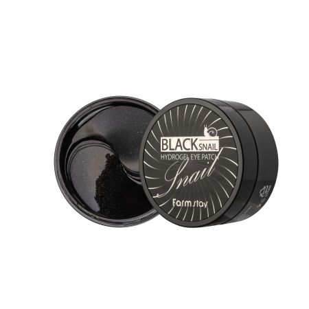 Plasturi hidratanti pentru ochi cu extract de melc negru Black Snail, 90 g, Farmstay 652259