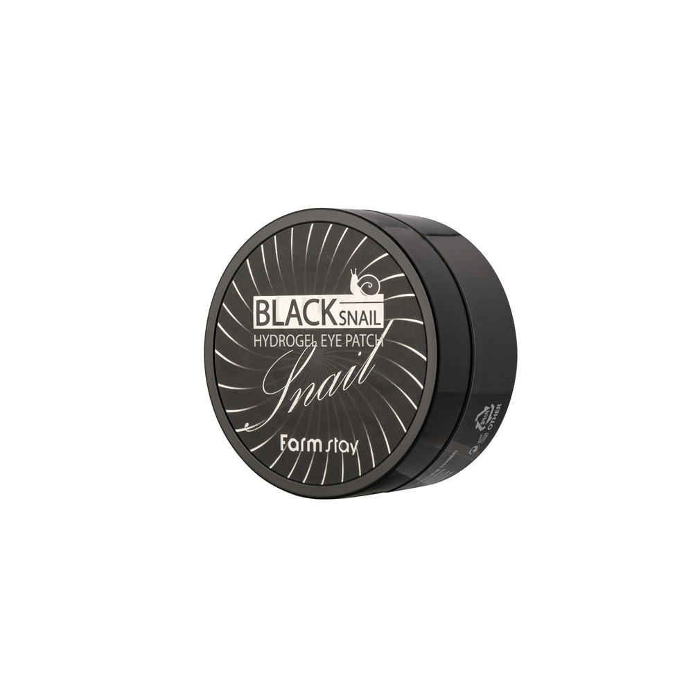 Plasturi hidratanti pentru ochi cu extract de melc negru Black Snail, 90 g, Farmstay