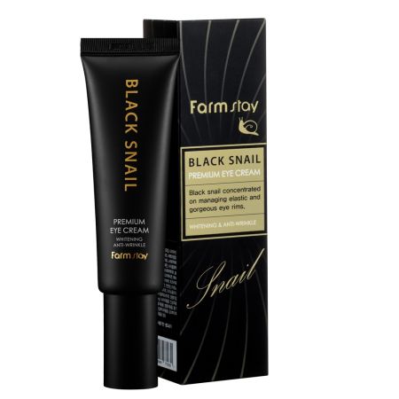 Crema pentru ochi cu extract de melc negru Black Snail, 50 ml, Farmstay 652269