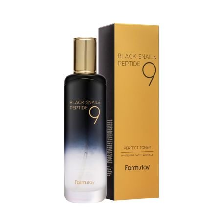 Toner hidratant pentru fata cu extract de melc negru si peptide Black Snail, 120 ml, Farmstay 652273