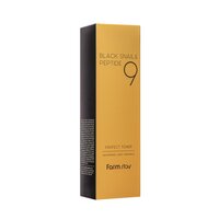 Toner hidratant pentru fata cu extract de melc negru si peptide Black Snail, 120 ml, Farmstay