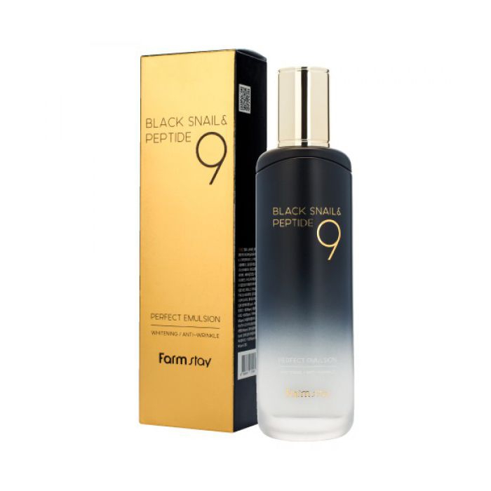 Emulsie hidratanta pentru fata cu extract de melc si peptide Black Snail, 120 ml, Farmstay