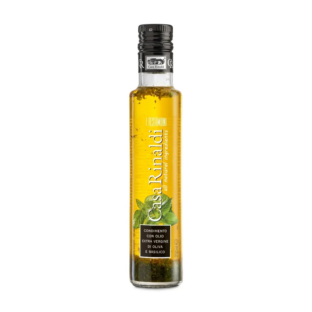 Ulei de masline extravirgin aromatizat cu busuioc, 250 ml, Casa Rinaldi