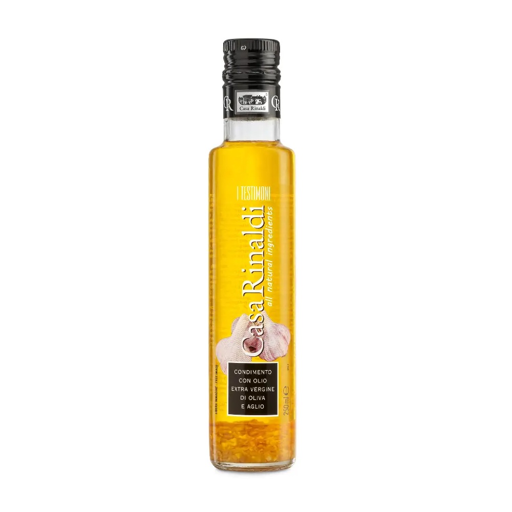Ulei de masline extravirgin aromatizat cu usturoi, 250 ml, Casa Rinaldi