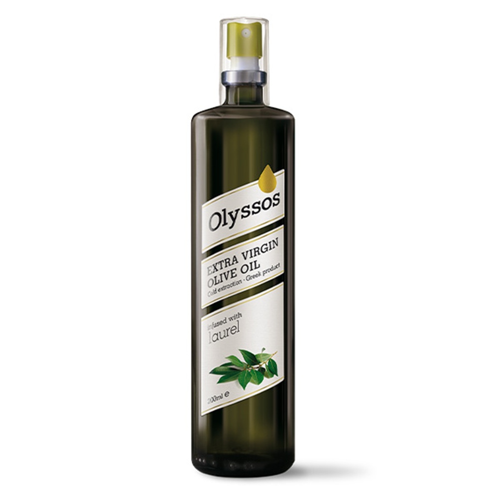 Ulei de masline bio extra virgin aromatizat cu frunza de dafin, 200 ml, Olyssos