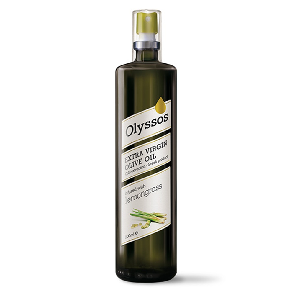 Ulei de masline bio extra virgin Olyssos aromatizat cu Lemongrass, 200 ml, Olyssos