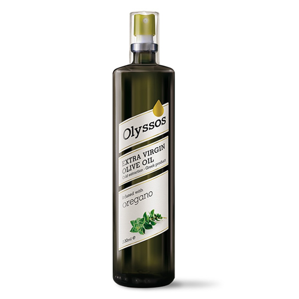 Ulei de masline bio extra virgin aromatizat cu Oregano, 200 ml, Olyssos