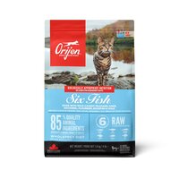 Hrana uscata pentru pisici, cu sase tipuri de peste, 1.8 kg, Orijen