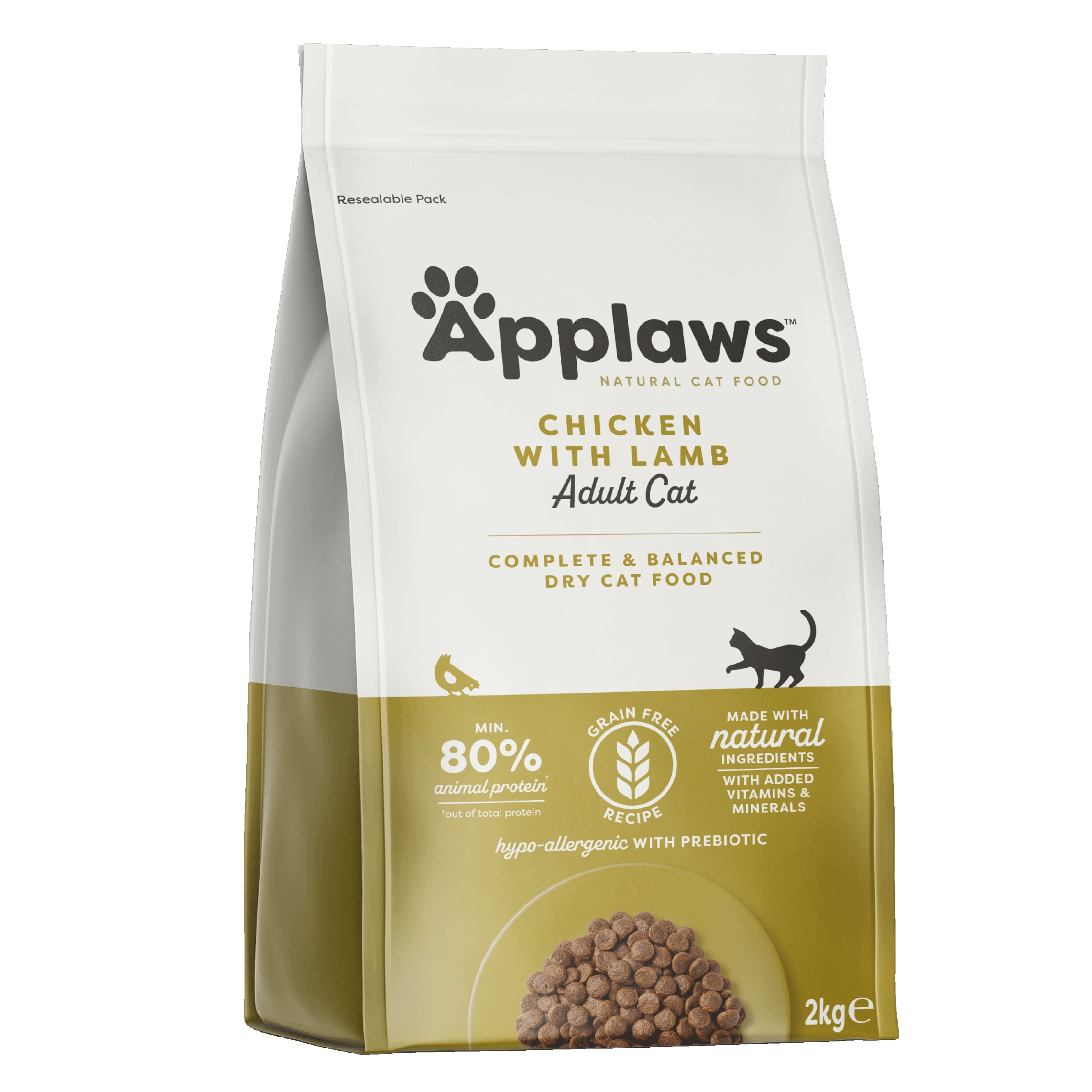 Hrana uscata pentru pisici cu miel si pui, 2 kg, Applaws