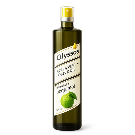 Ulei de masline bio extra virgin aromatizat cu Bergamot, 200 ml, Olyssos