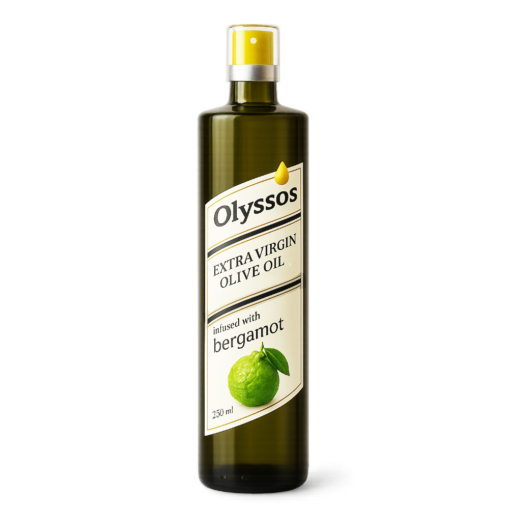 Ulei de masline bio extra virgin aromatizat cu Bergamot, 200 ml, Olyssos