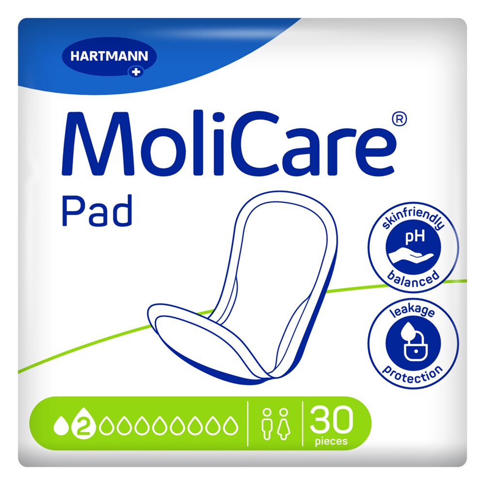 Tampoane absorbante pentru incontinenta 2 picaturi Molicare Pad, 30 bucati, Hartmann