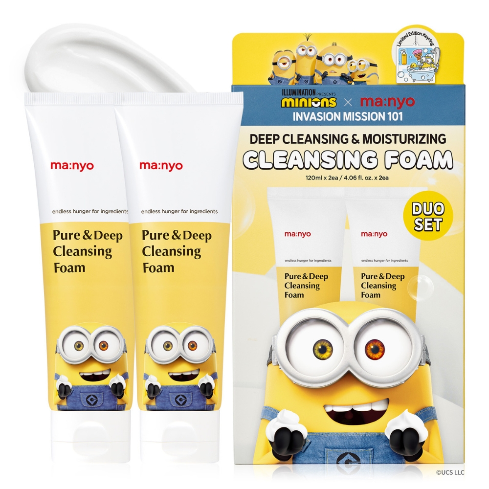 Set Minions Spuma pentru curatare Pure&Deep Cleansing Foam, 2x120 ml, manyo