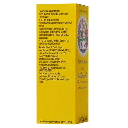 Extract uleios de galbenele, 30 ml, Solaris 661271