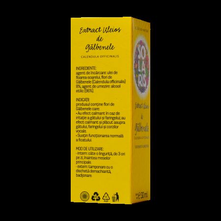 Extract uleios de galbenele, 30 ml, Solaris 652682