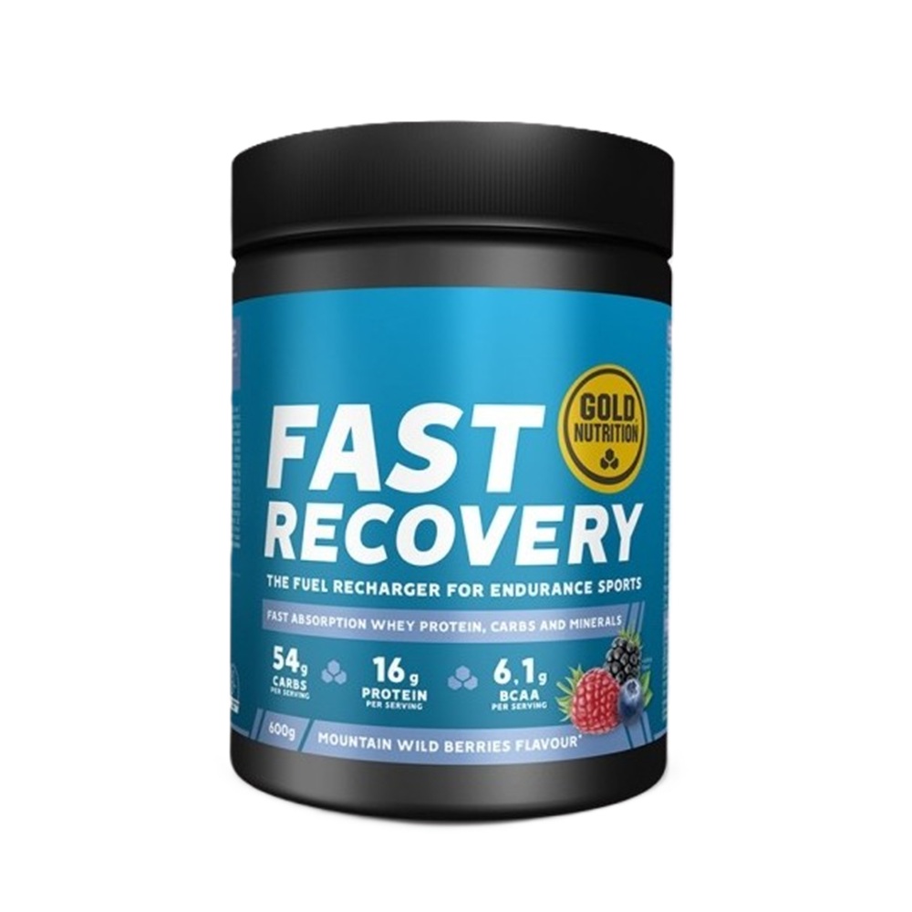 Pulbere proteica cu aroma de fructe de padure Fast Recovery, 600 g, Gold Nutrition
