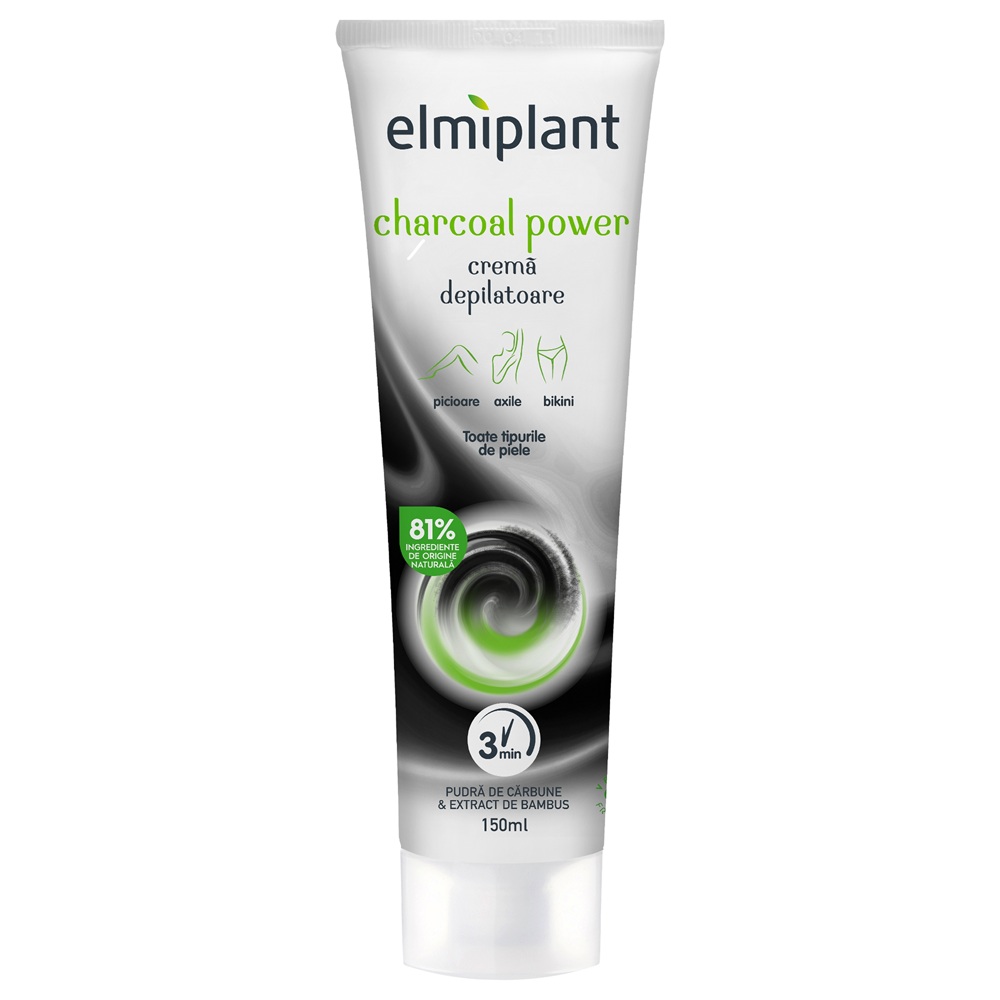 Crema depilatoare Charcoal Power, 150 ml, Elmiplant