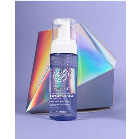 Spuma de curatare hidratanta si iluminatoare Superstar, 150 ml, Body Boom 652873