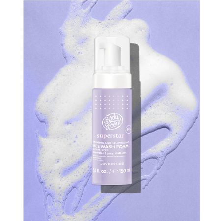 Spuma de curatare hidratanta si iluminatoare Superstar, 150 ml, Body Boom 652875