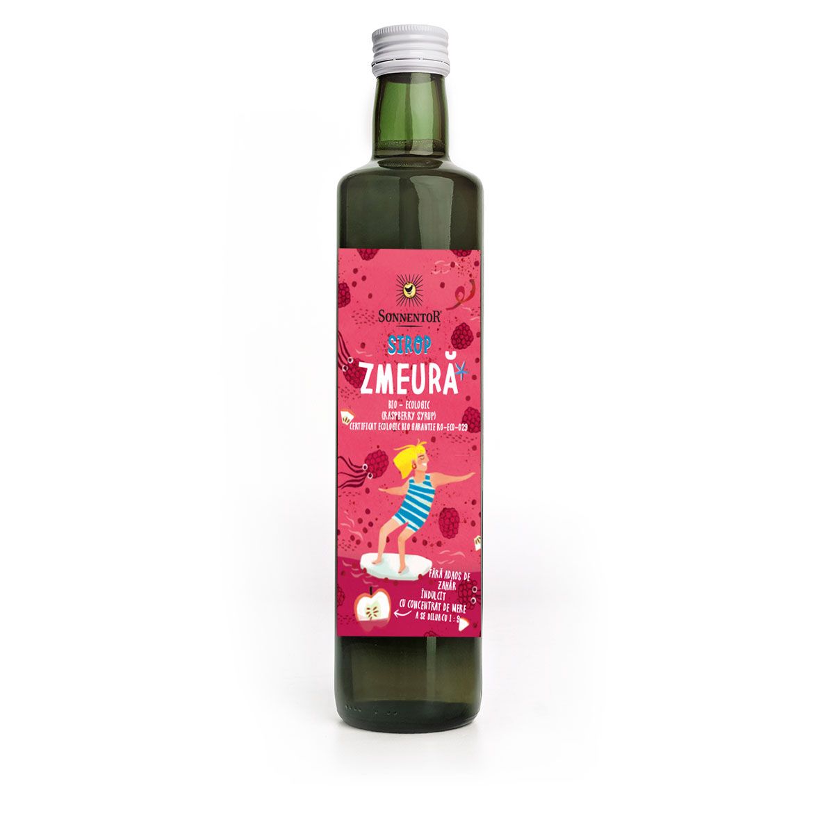 Sirop bio cu zmeura, fara zahar adaugat, 500 ml, Sonnentor