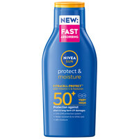Lotiune hidratanta mini cu protectie solara SPF50+ Protect & Moisture, 100 ml, Nivea Sun