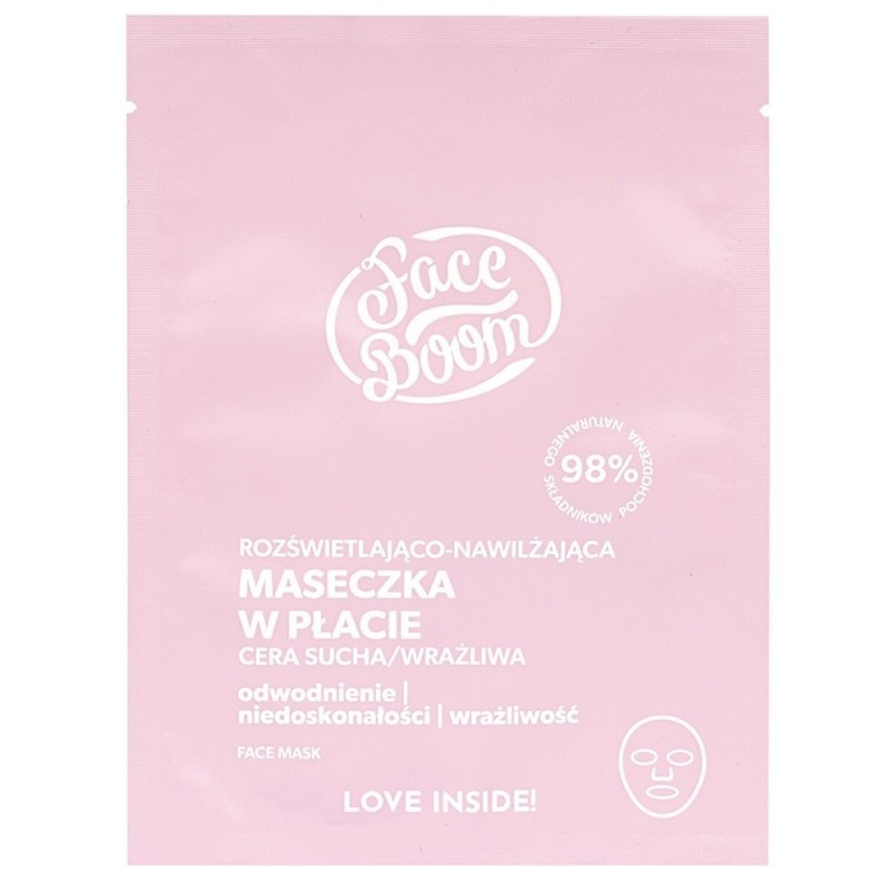 Masca pentru fata iluminatoare si hidratanta Faceboom Basic, 15 g, Body Boom