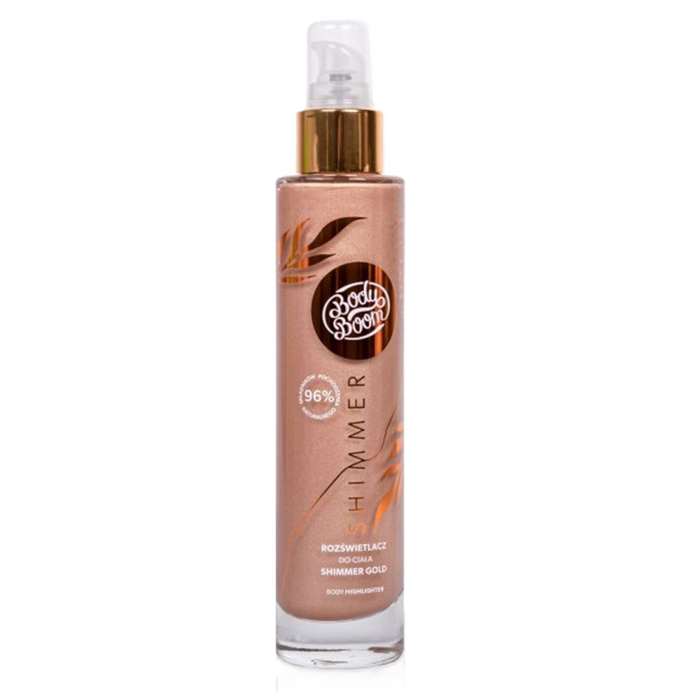 Crema pentru corp cu particule stralucitoare Shimmer Gold Bronze, 100 ml, Body Boom