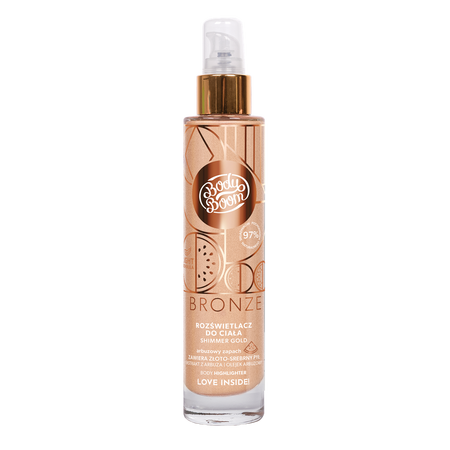 Crema pentru corp cu particule stralucitoare Shimmer Gold Bronze, 100 ml, Body Boom