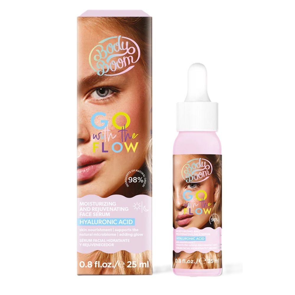 Ser pentru fata regenerant cu acid hialuronic Go With The Flow, 25 ml, Body Boom