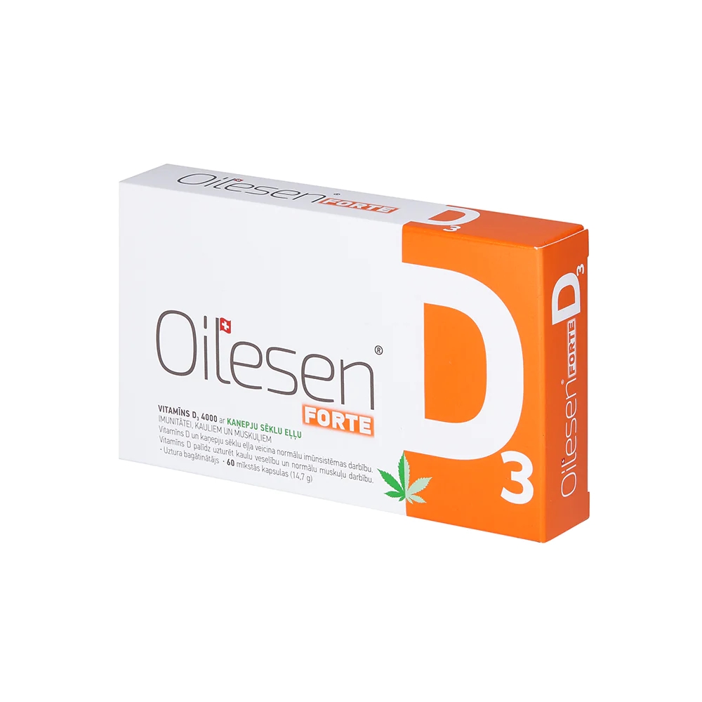 Oilesen Forte Vitamina D3, 4000UI, 60 capsule, Holistic One